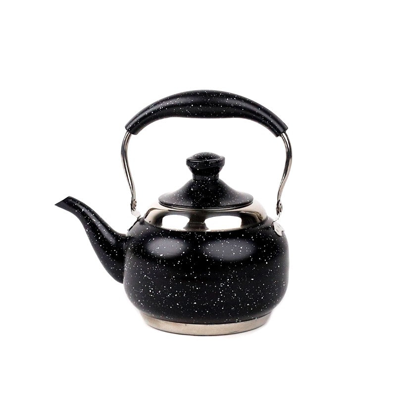 إبريق شاي ستانلس ستيل أسود بفلتر 2.0 لتر