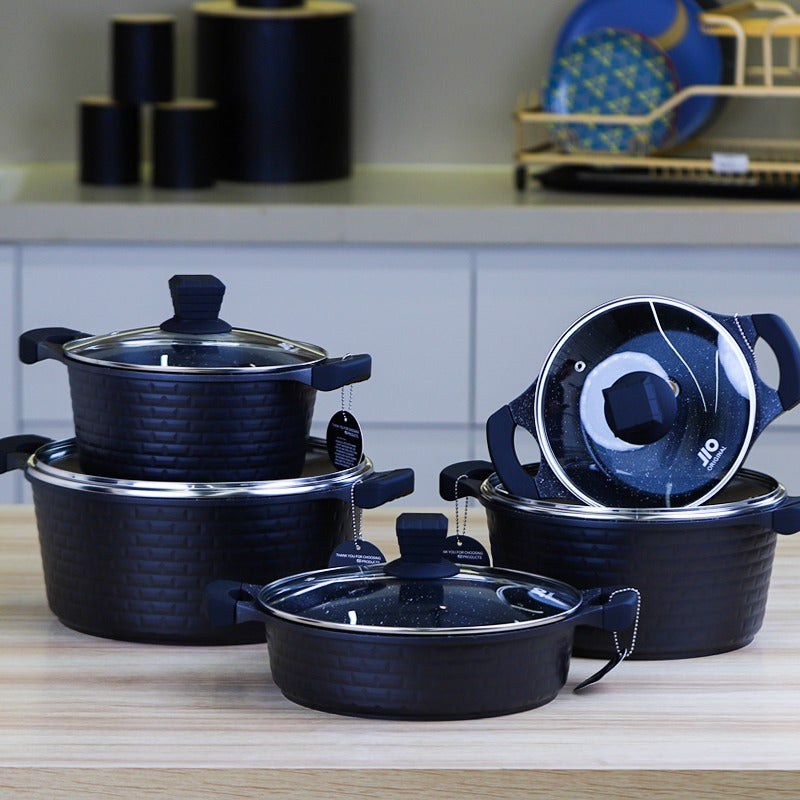 סט סירים מפואר 10 חלקים גרניט שחור