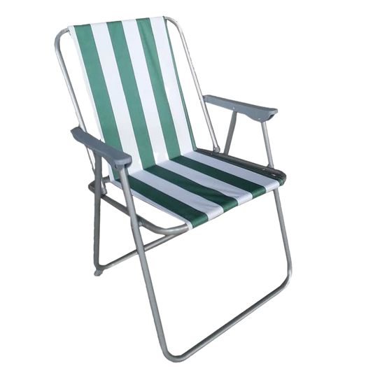 كرسي شاطئ باللون الأخضر أو الأزرق