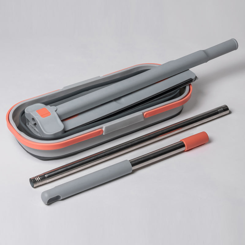 מגב שטוח עם דלי סחיטה אוטומטית