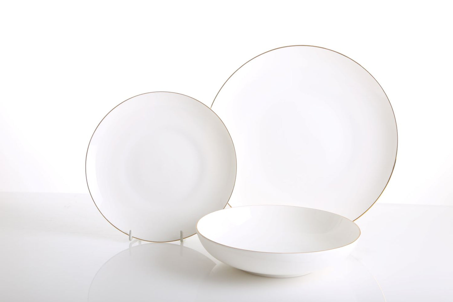 طقم صحون 18 قطعة ذهبي بورسلان نعمان new bone china