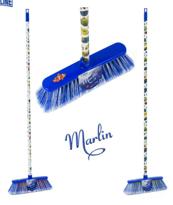 مكنسة مع عصا ملونة 120 سم MARLIN