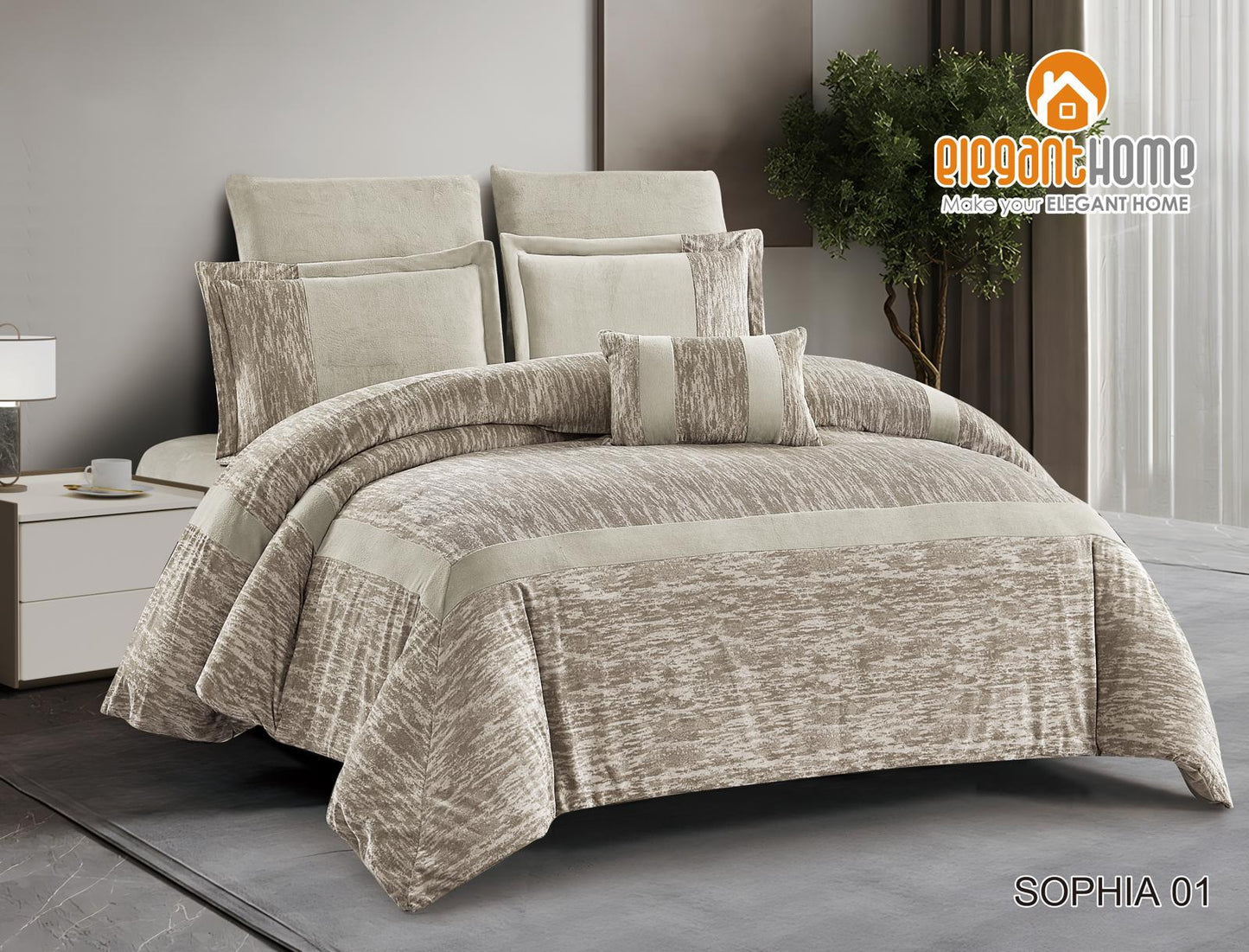 طقم مفارش شتوي مزوج SOPHIA