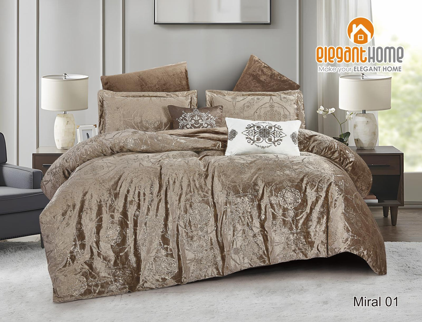 طقم مفارش شتوي مزوج MIRAL