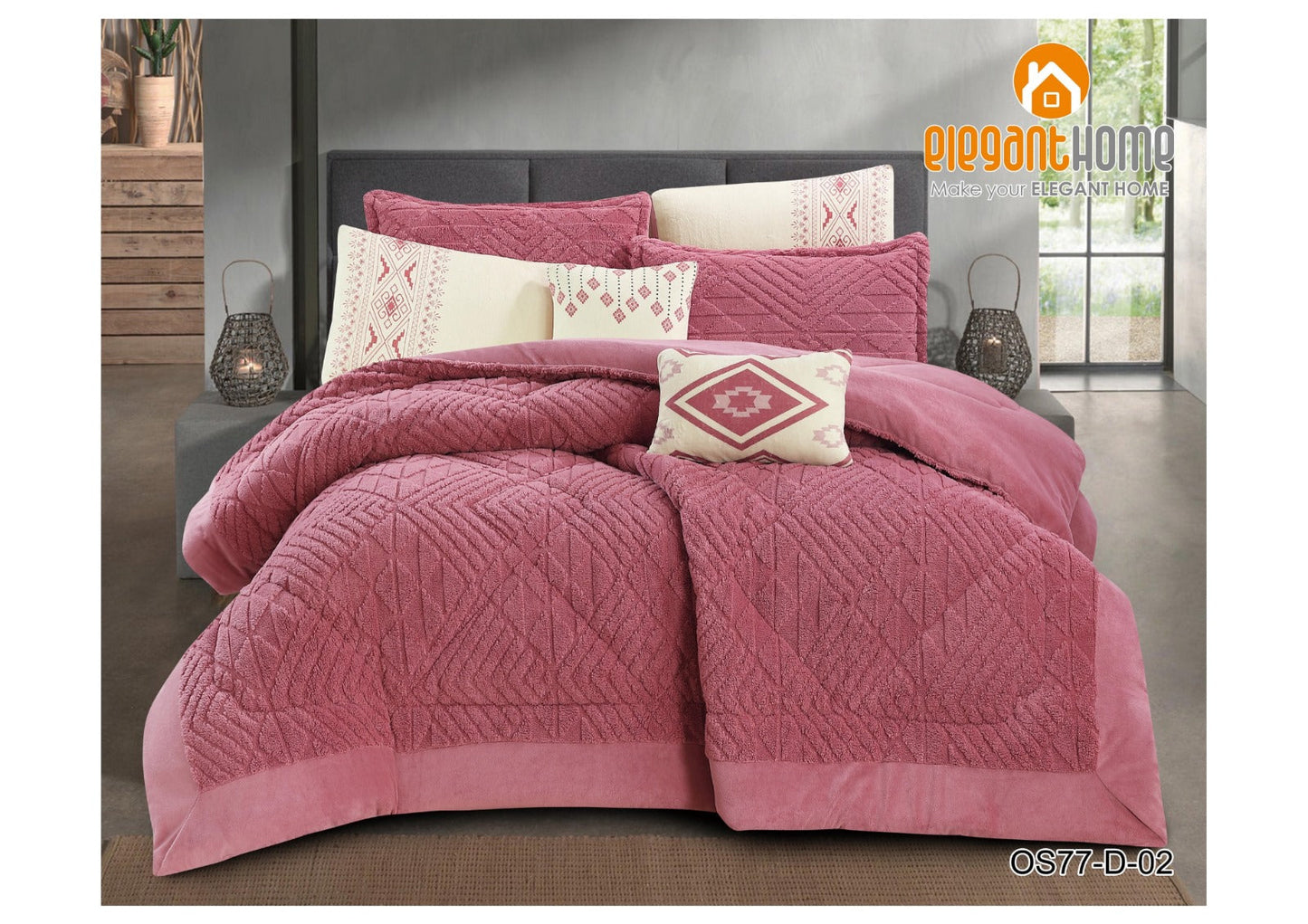 Cottoncandy طقم لحاف شتوي مزوج 8 قطع