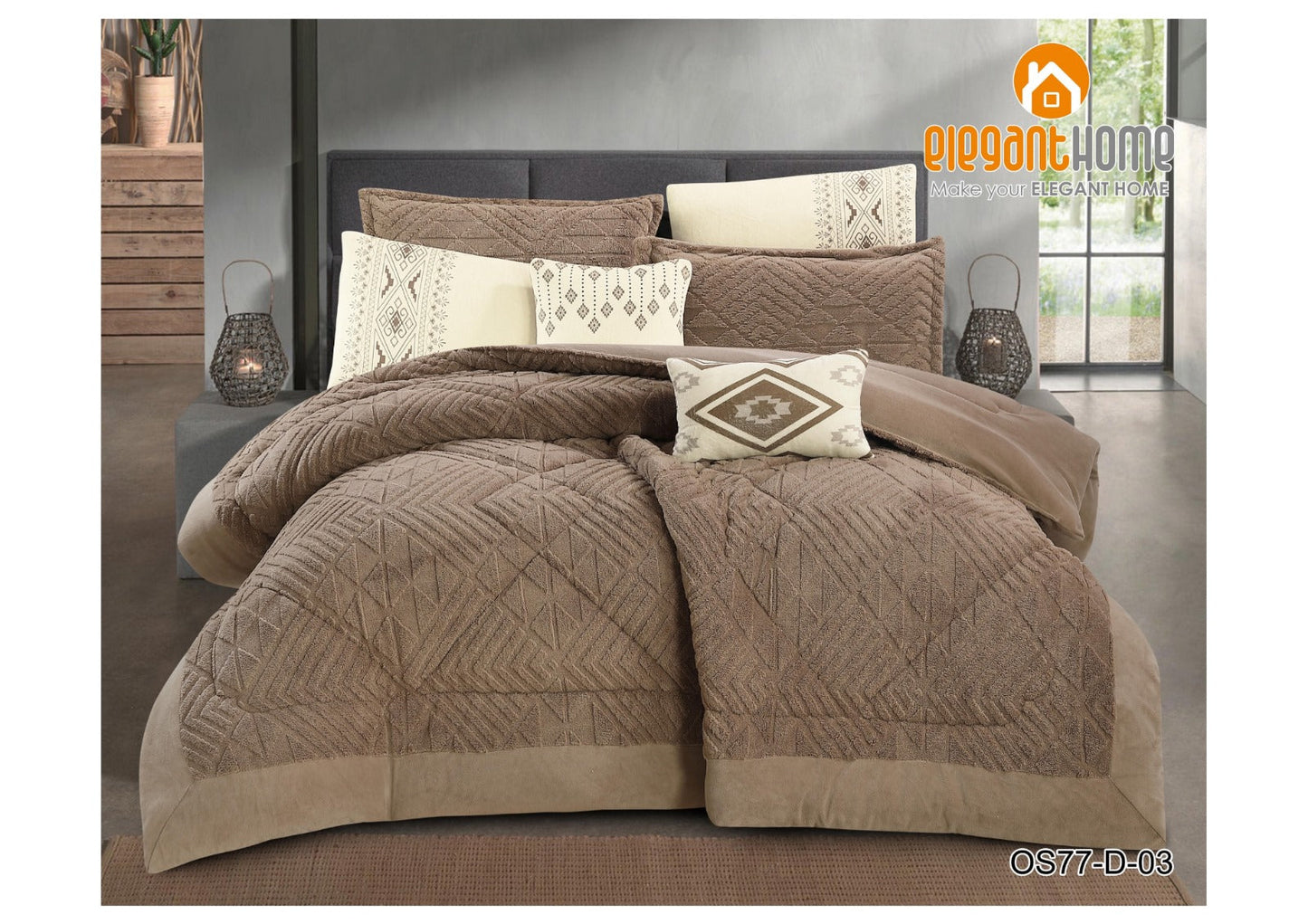 Cottoncandy طقم لحاف شتوي مزوج 8 قطع