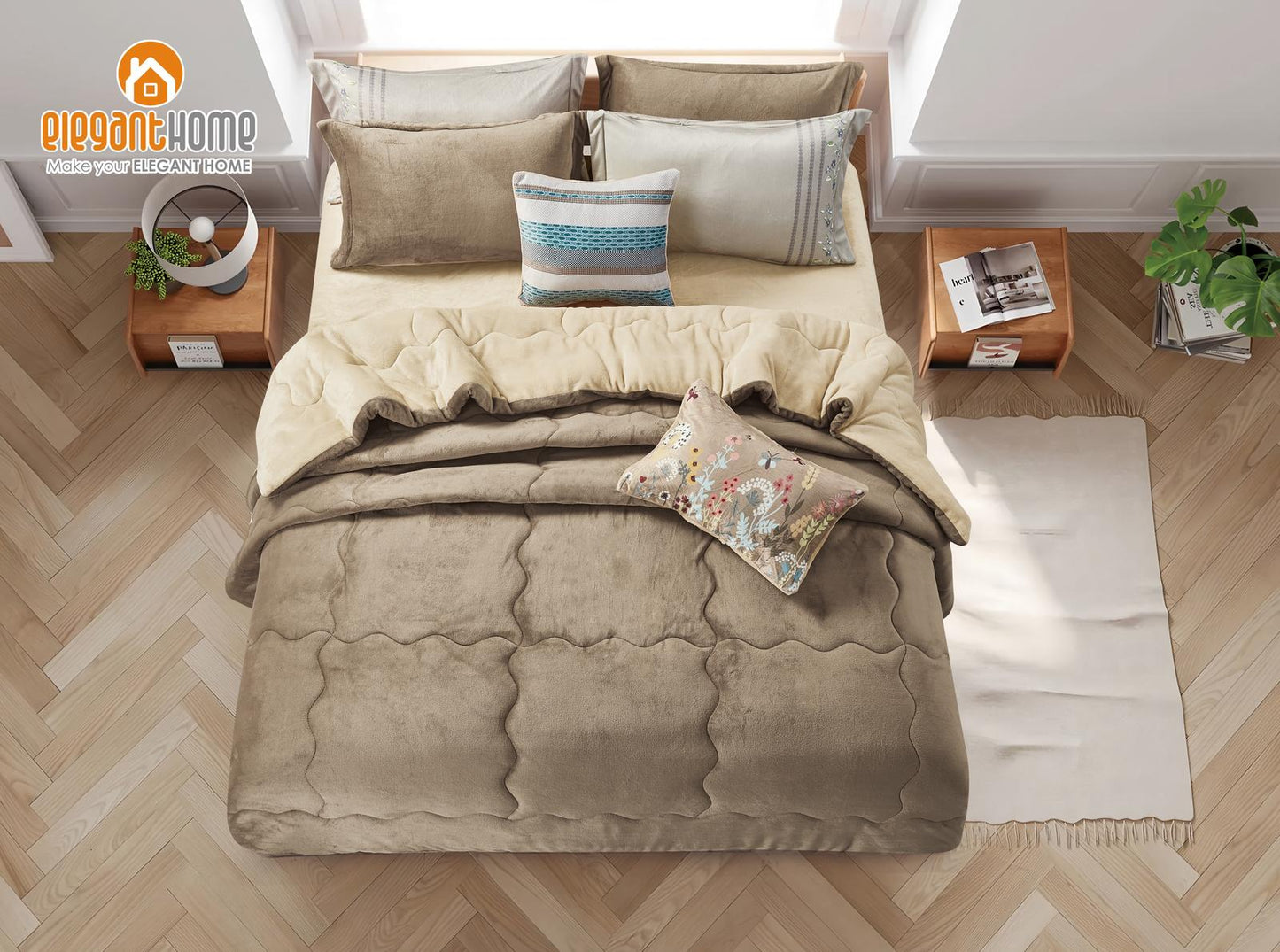 طقم مفارش شتوي مزوج COLORING