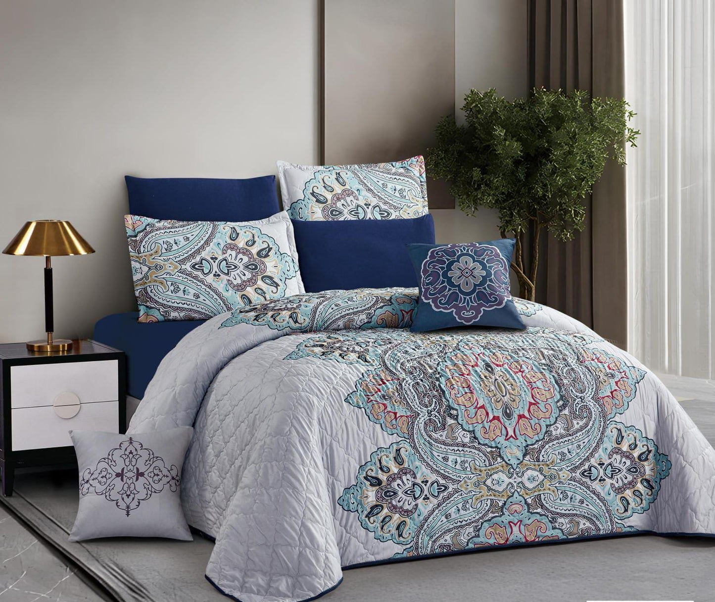 طقم مفارش سرير 8 قطع