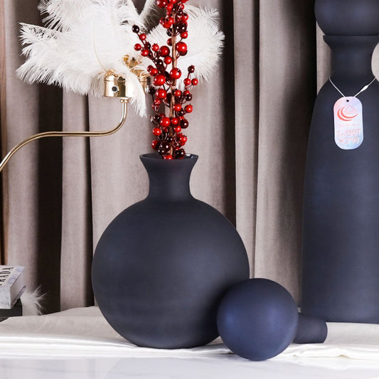 فازة زجاج سكني غطاء طابة 26X42سم