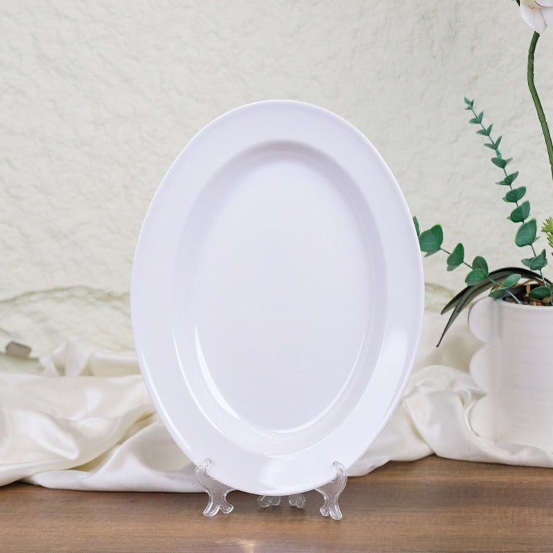 جاط بيضوي جور ميلامين ابيض 14"