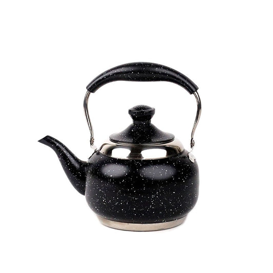 إبريق شاي ستانلس ستيل أسود بفلتر 1.5 لتر