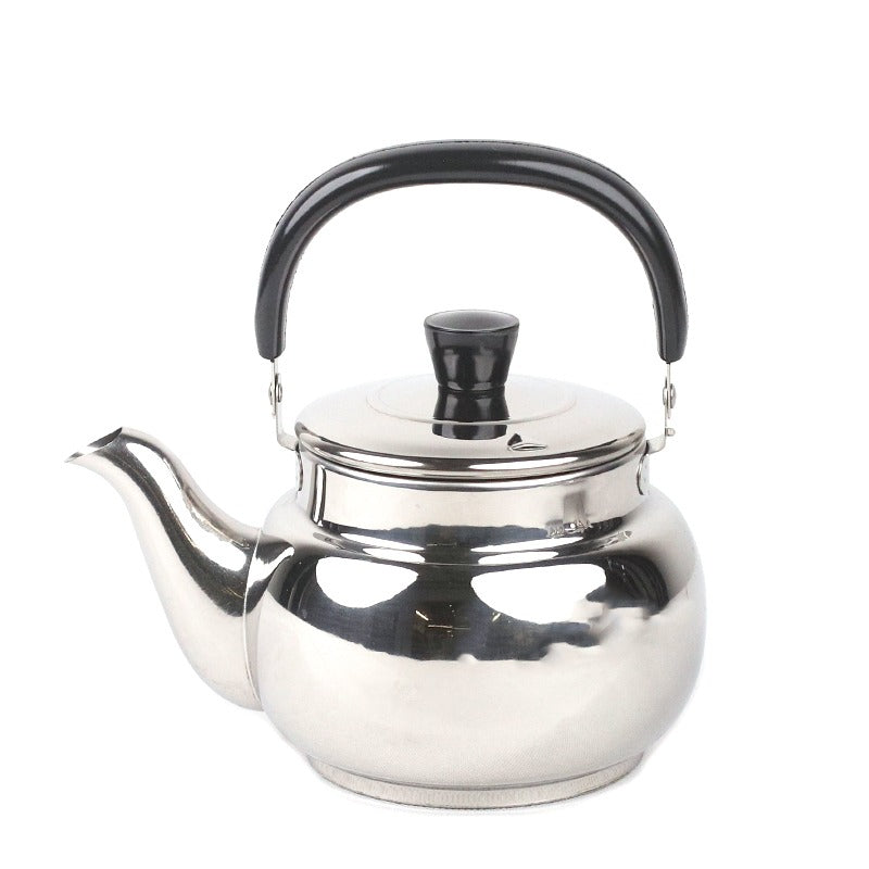 إبريق شاي ستانلس ستيل 1.0 لتر بمقبض أسود