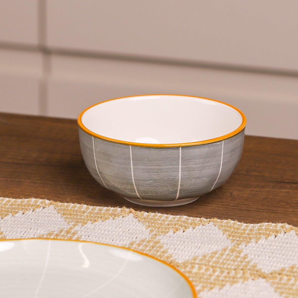 وعاء بورسلان ملوّن دائري مزخرف 7 إنش