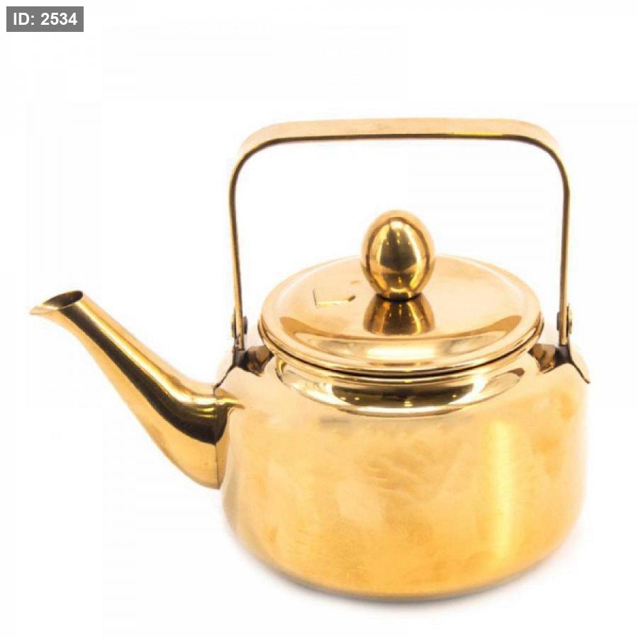 براد شاي فاخر 4 لتر – ستانلس ستيل ذهبي