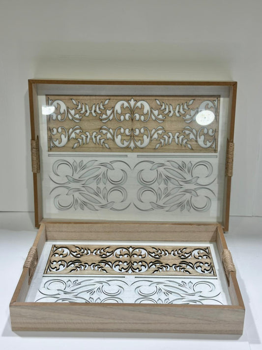 طقم صواني خشب