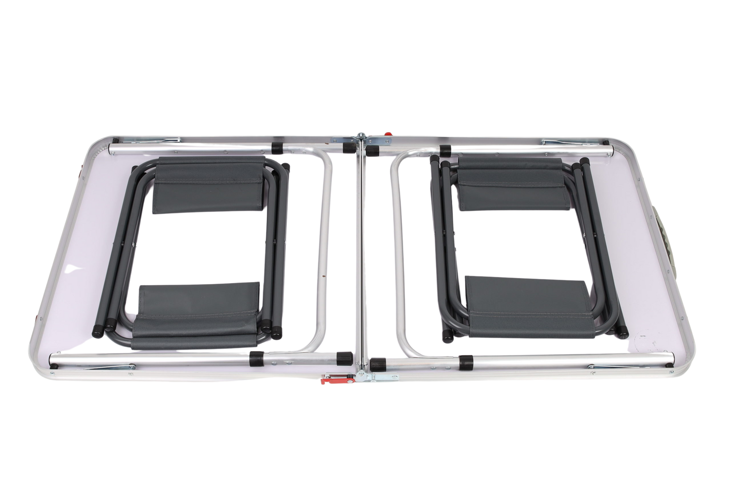 طقم طاولة ألمنيوم مع كراسي قماش