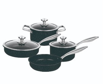 طقم طناجر 7 قطع بطلاء غير لاصق- non stick