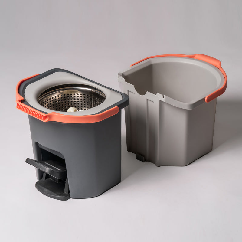 طقم ممسحة دوّارة مزدوجة بدواسة عملية