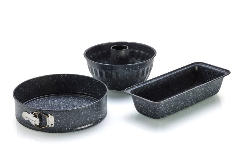 طقم قوالب خبز 3 قطع كربون ستيل Bake it up رمادي سولتام