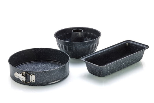 طقم قوالب خبز 3 قطع كربون ستيل Bake it up رمادي سولتام