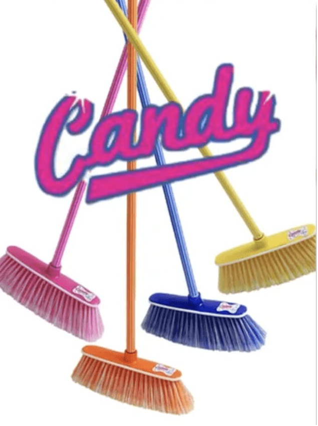 مكنسة مع عصا ملونة 120 سمCANDY