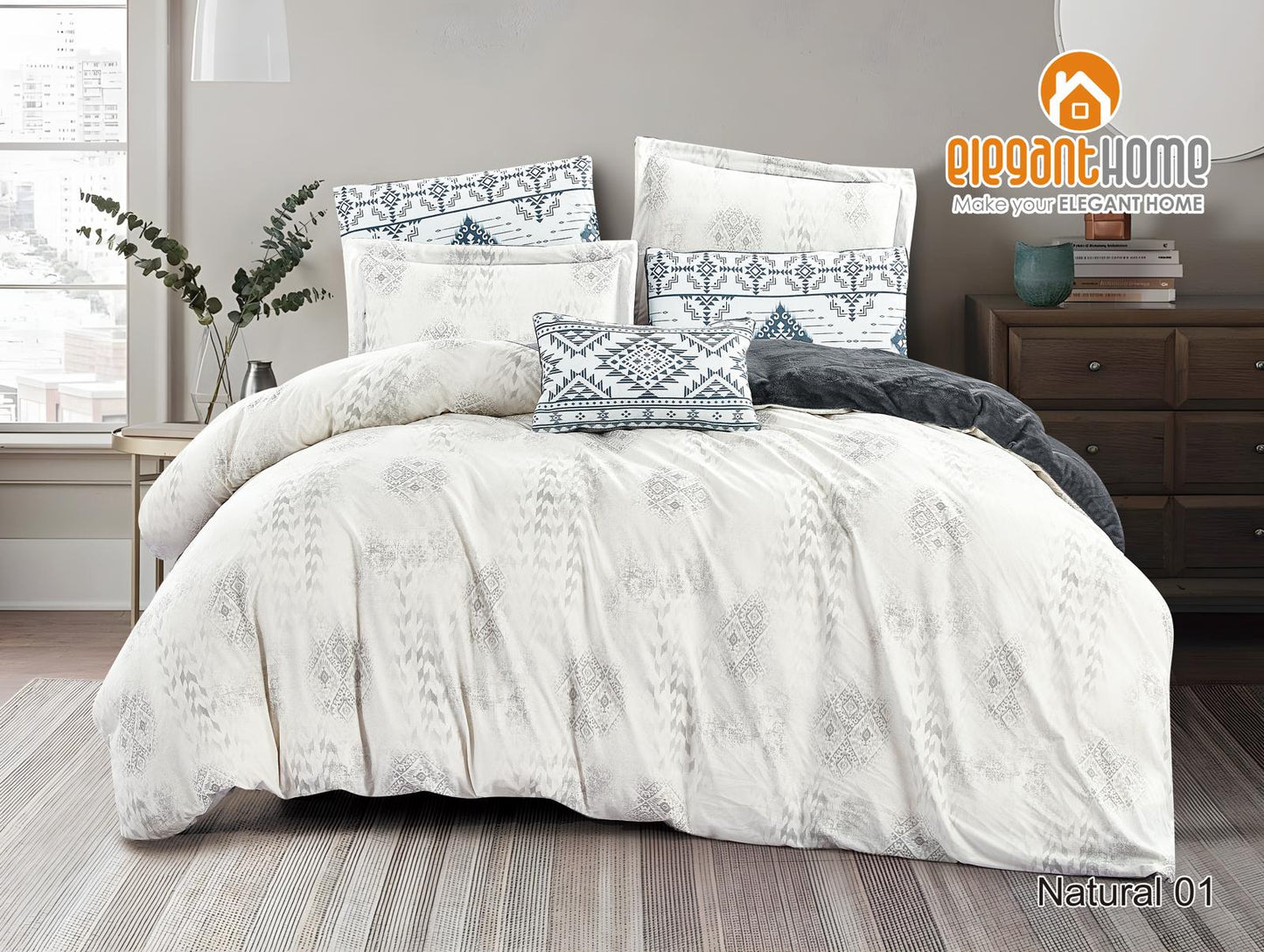 طقم مفارش شتوي مزوج NATURAL