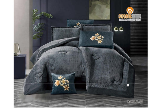 Blue طقم لحاف شتوي مزوج 7 قطع