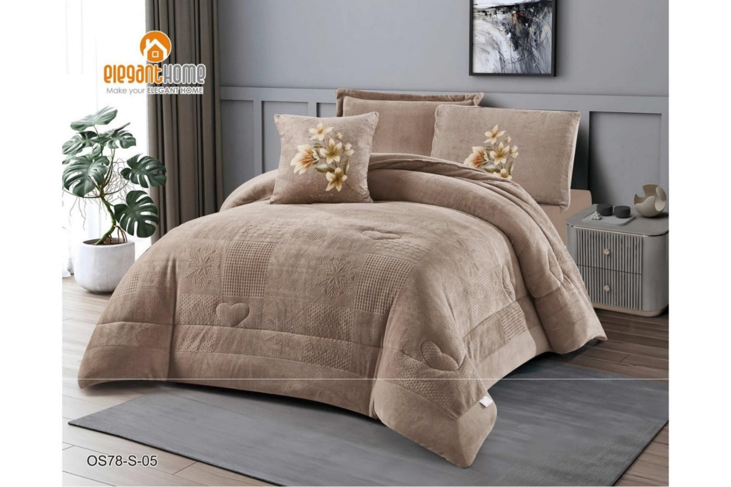 Blue طقم لحاف شتوي مفرد 5 قطع