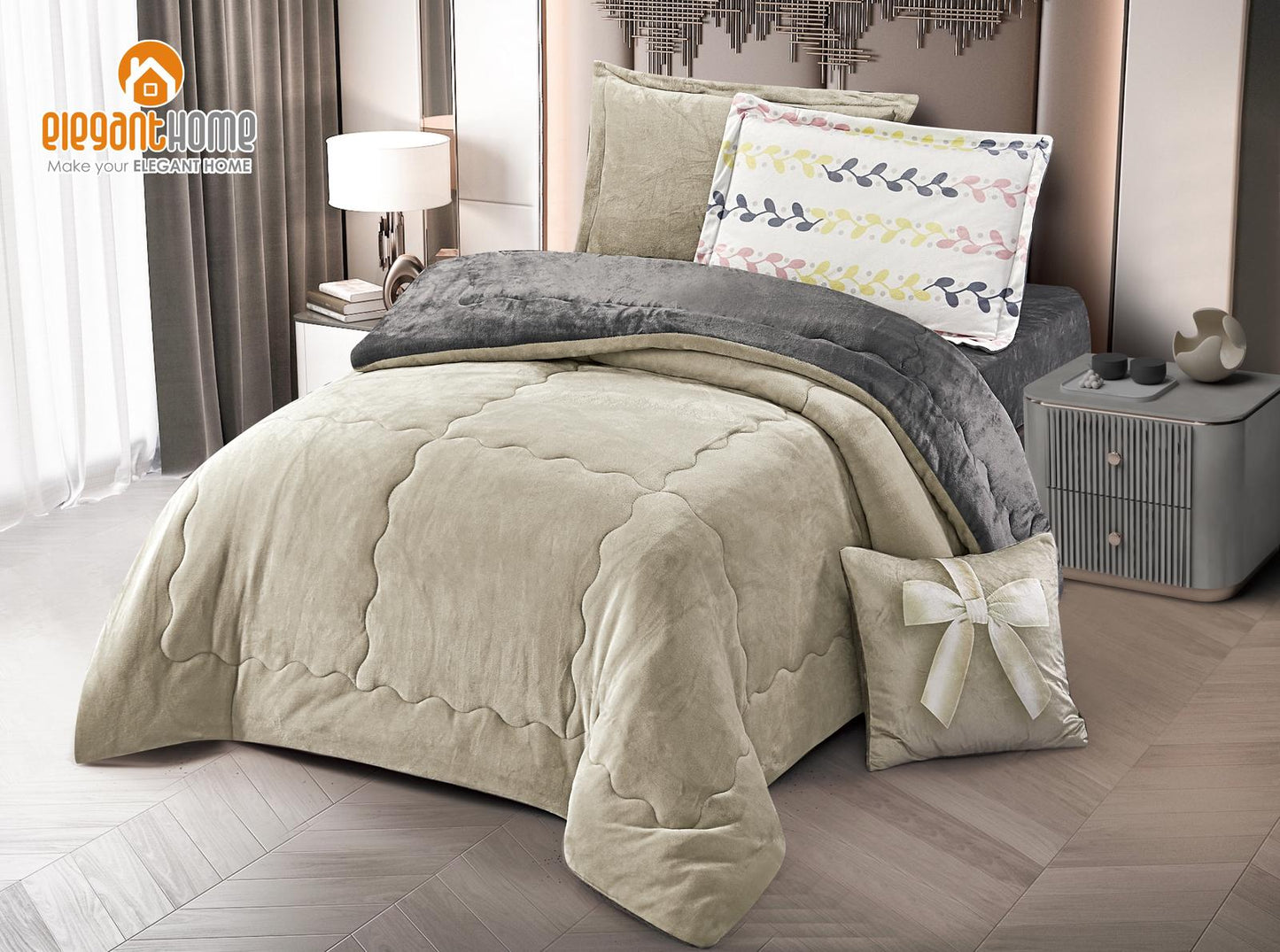 طقم مفارش شتوي مفرد COLORING