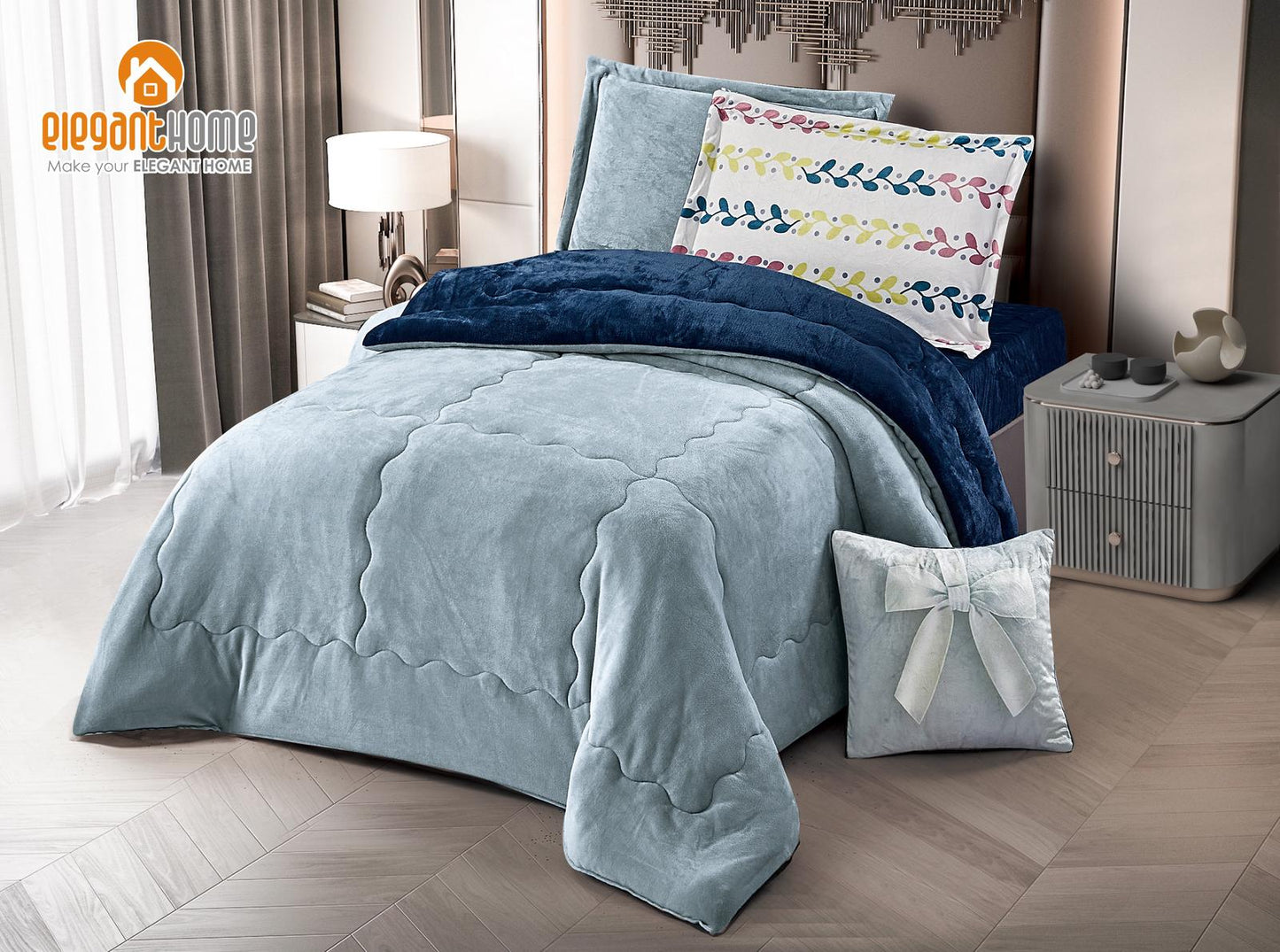 طقم مفارش شتوي مفرد COLORING