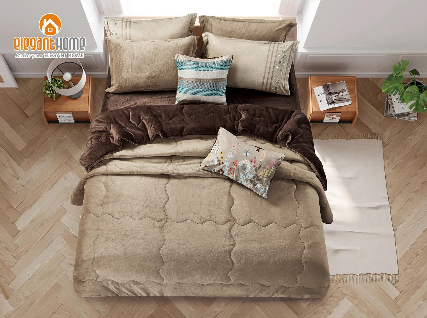 طقم مفارش شتوي مزوج COLORING