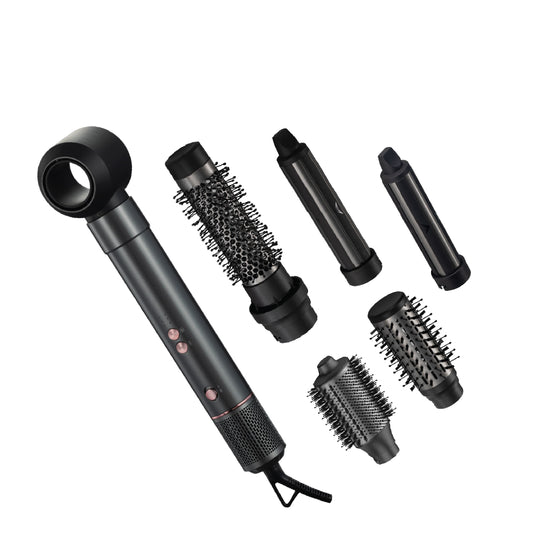 סט עיצוב שיער 7 חלקים, שחור ברונזה.