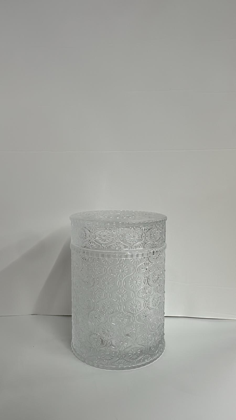 علبة حلويات زجاجية مزخرفة