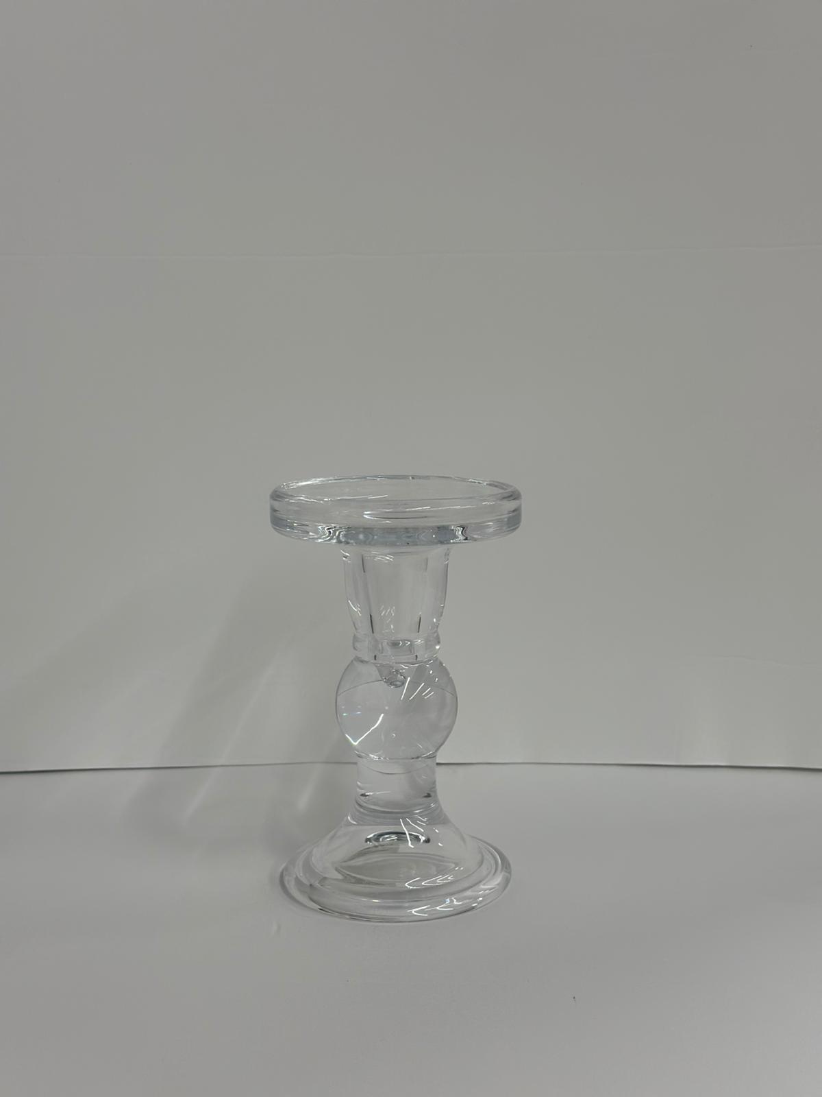 حامل شموع زجاجي 8.5*8.5*14.5 سم