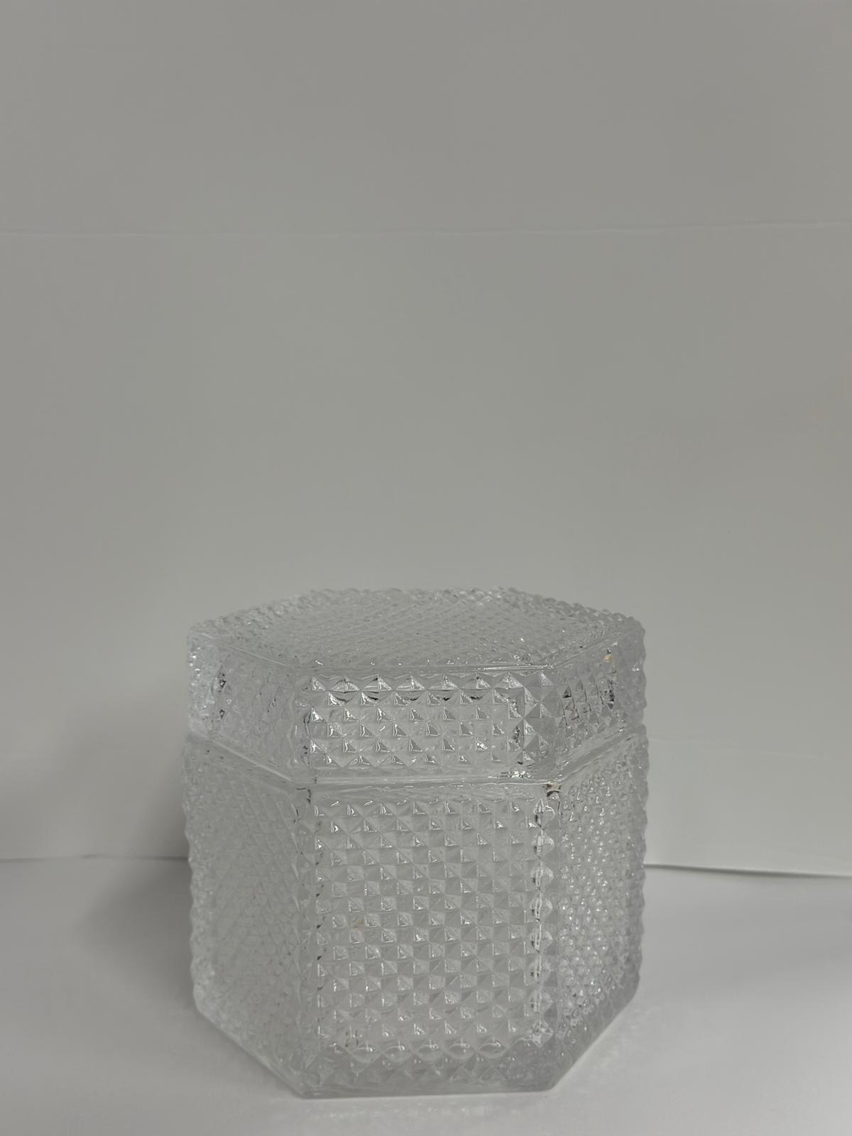 علبة حلويات زجاجية 12.5*12.5*11 سم