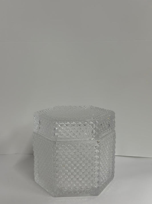 علبة حلويات زجاجية 12.5*12.5*11 سم