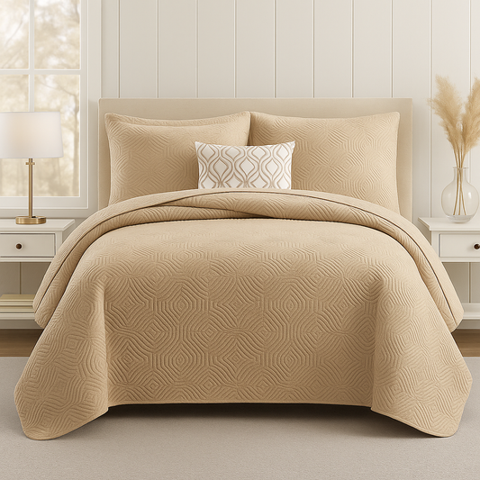 סט כיסויי מיטה אלגנטיים של S-JUBA - 4 חלקים