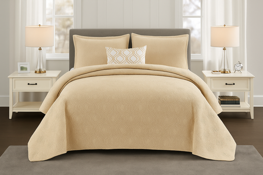 סט כיסויי מיטה אלגנטיים של S-JUBA - 4 חלקים