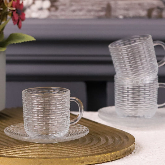 طقم فناجين قهوة زجاج 6/6